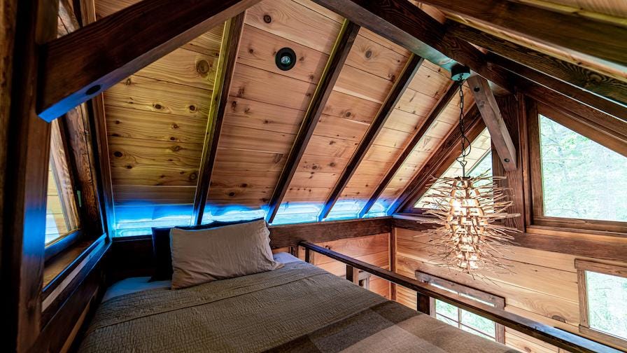 Loft with bed from Canada cabin