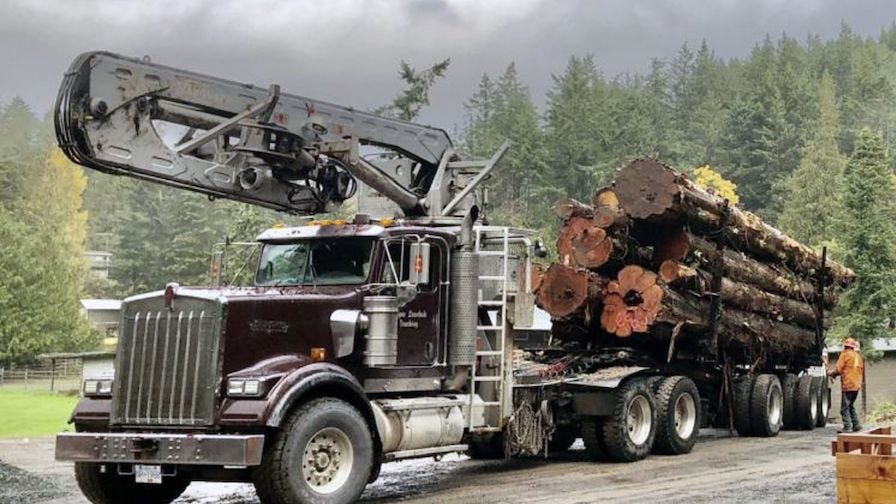 West Coast Custom Timber logging truck