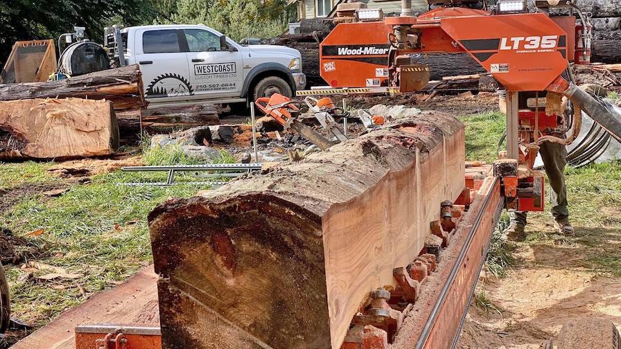 West Coast Custom Timber portable sawmilling