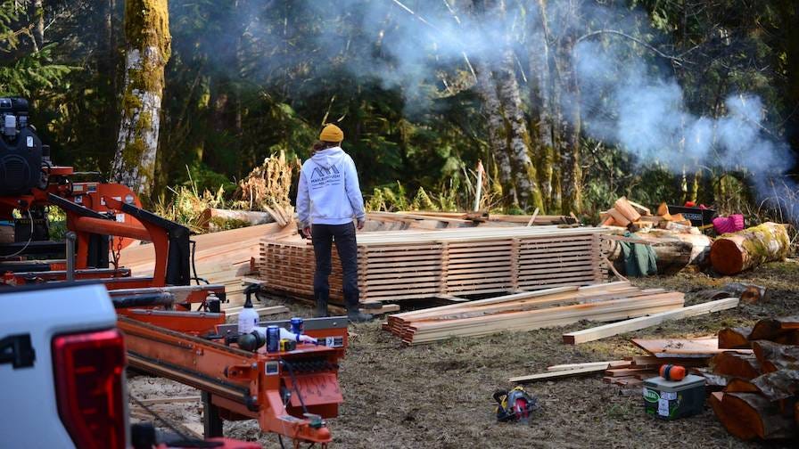 Marlborough Milling Stacking Lumber 