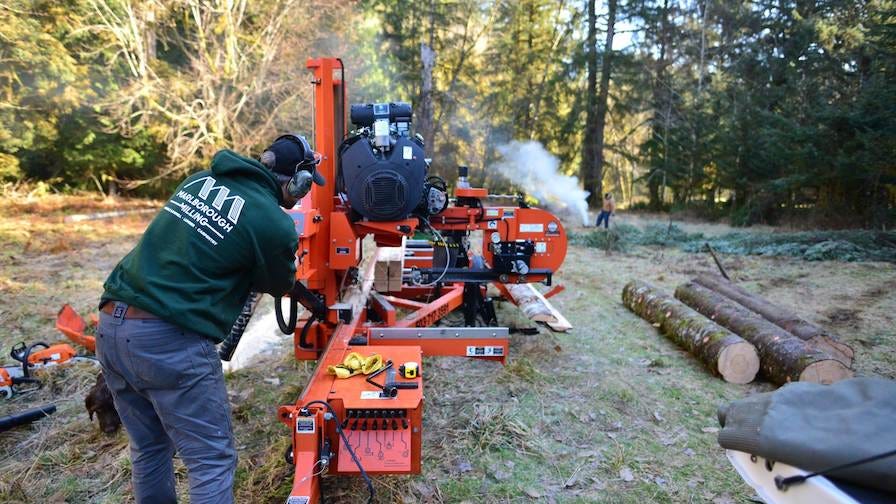 Marlborough Milling Running Sawmill 