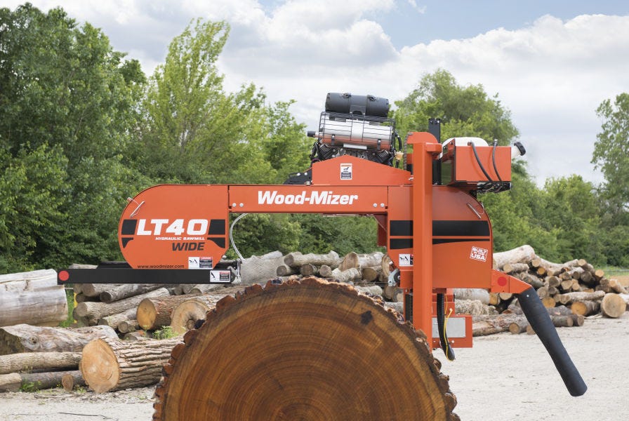 LT40 wide hydraulic portable sawmill