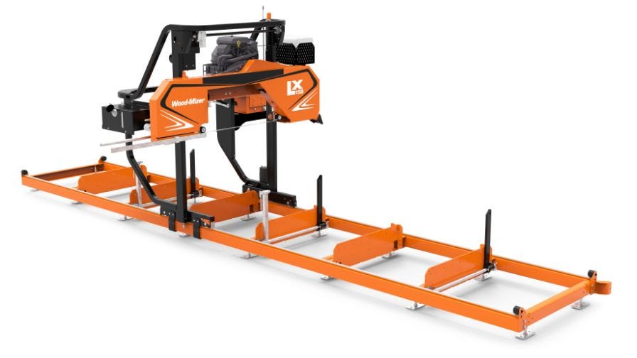 LX150 Twin Rail Portable Sawmill