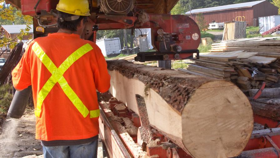 LT40 hydraulic portable sawmill sawing